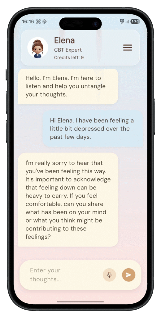 Mood Physics App Screenshot